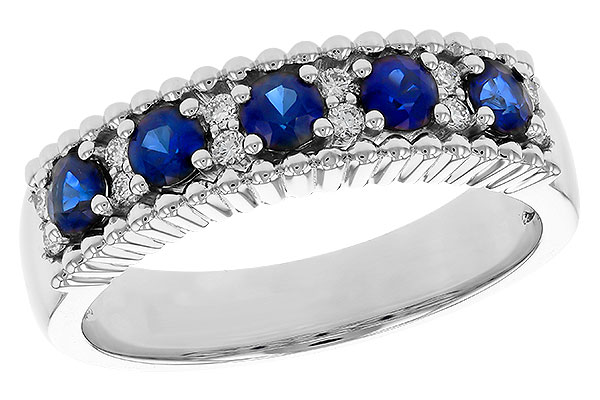 A302-35616: LDS WED RG .64 TW SAPPHIRE .76 TGW