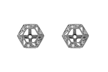 C027-81016: EARRING JACKETS .08 TW (FOR 0.50-1.00 CT TW STUDS)