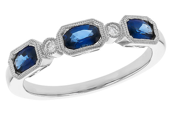 C302-29234: LDS WED RG .72 SAPPHIRE .77 TGW (4x3MM SAPP)