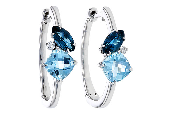 C302-31007: EARRINGS 1.82 TW BLUE TOPAZ 1.86 TGW