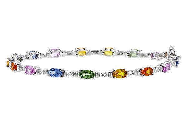 K302-29261: BRACELET 4.76 MULTI-COLOR SAPPH 5.08 TGW (7")