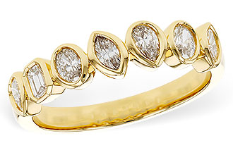 K302-33815: LDS DIA WED RG .62 TW FANCY CUT DIAS