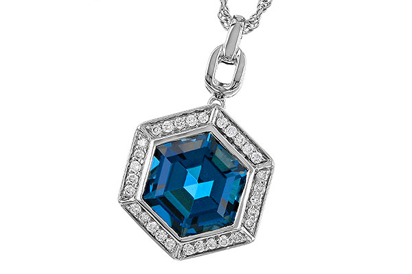 L302-29233: NECK 3.40 LONDON BLUE TOPAZ 3.55 TGW (9MM LBT)